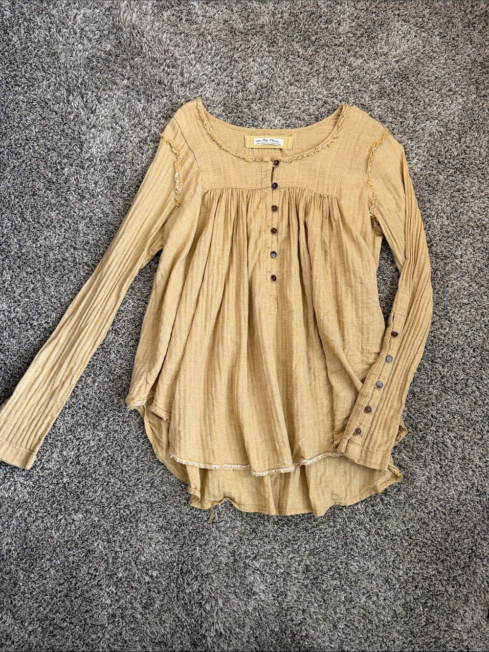We The Free Mustard Long Sleeve top